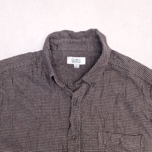 Croft & Barrow Casual Button Up Long Sleeve Shirt Mens Size Medium M Gray